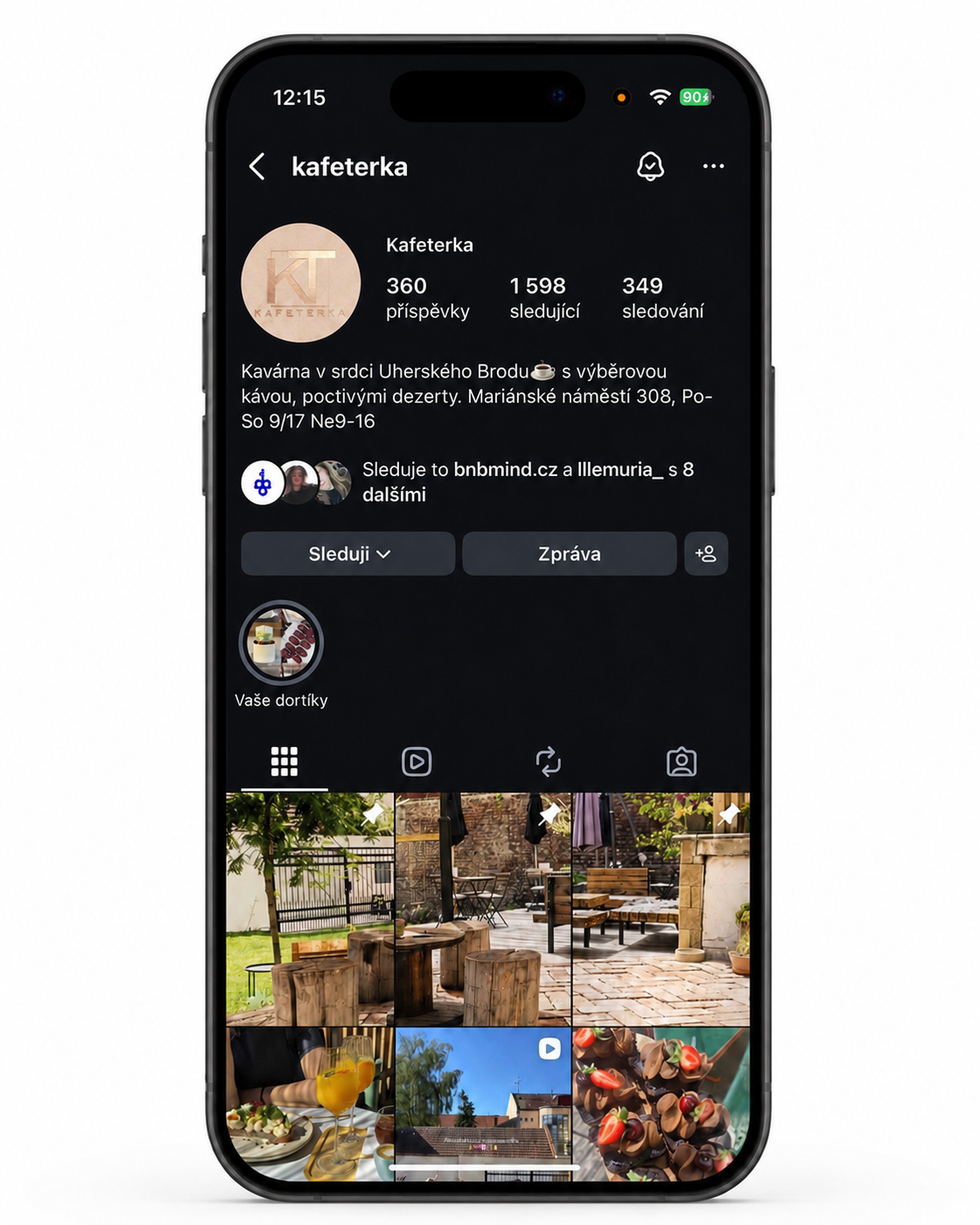 Kafeterka na Instagramu